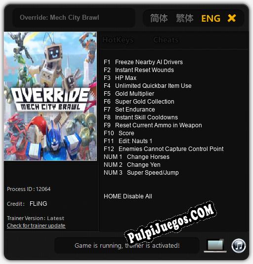 Override: Mech City Brawl: Cheats, Trainer +15 [FLiNG]