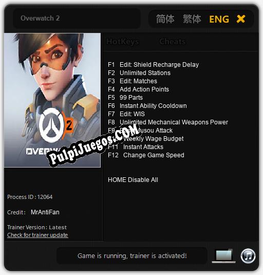 Overwatch 2: Trainer +12 [v1.4]