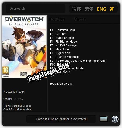 Entrenador liberado a Overwatch [v1.0.2]