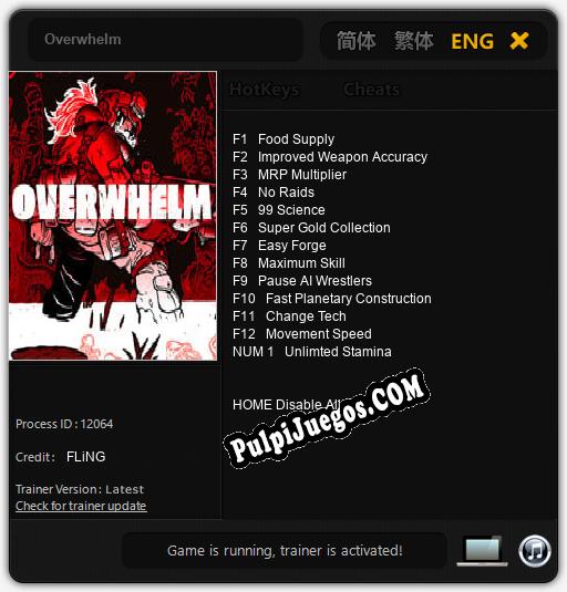 Overwhelm: Trainer +13 [v1.9]