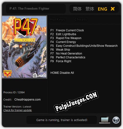 P-47: The Freedom Fighter: Cheats, Trainer +9 [CheatHappens.com]