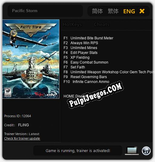 Pacific Storm: Cheats, Trainer +10 [FLiNG]