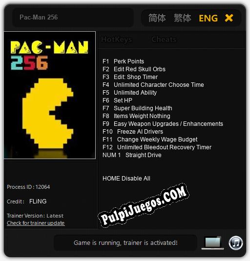 Pac-Man 256: Treinador (V1.0.50)