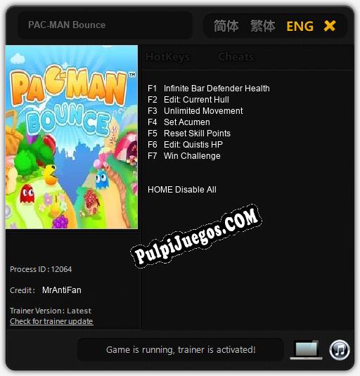 PAC-MAN Bounce: Trainer +7 [v1.6]