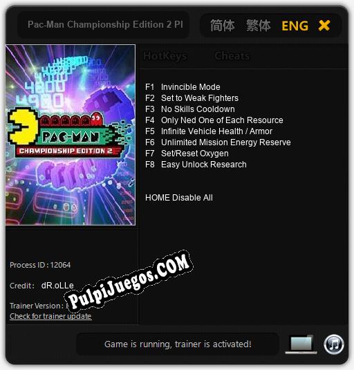 Pac-Man Championship Edition 2 Plus: Treinador (V1.0.21)