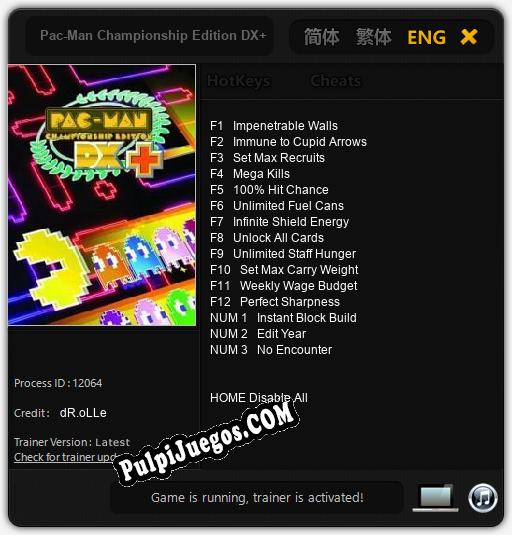 Pac-Man Championship Edition DX+: Treinador (V1.0.22)