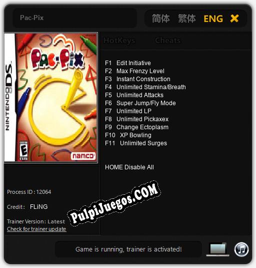 Pac-Pix: Cheats, Trainer +11 [FLiNG]