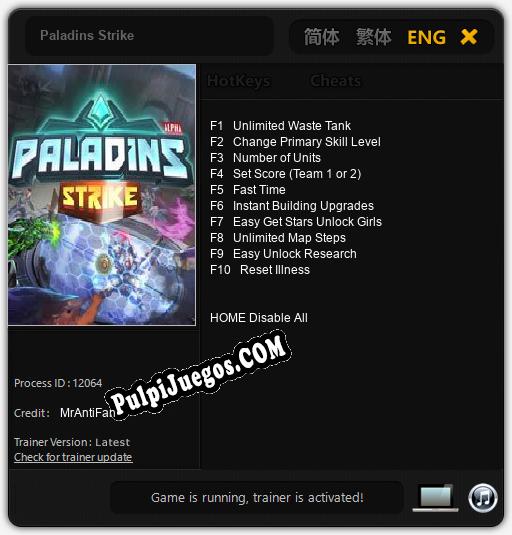 Paladins Strike: Trainer +10 [v1.4]