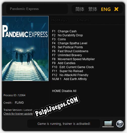 Pandemic Express: Cheats, Trainer +13 [FLiNG]