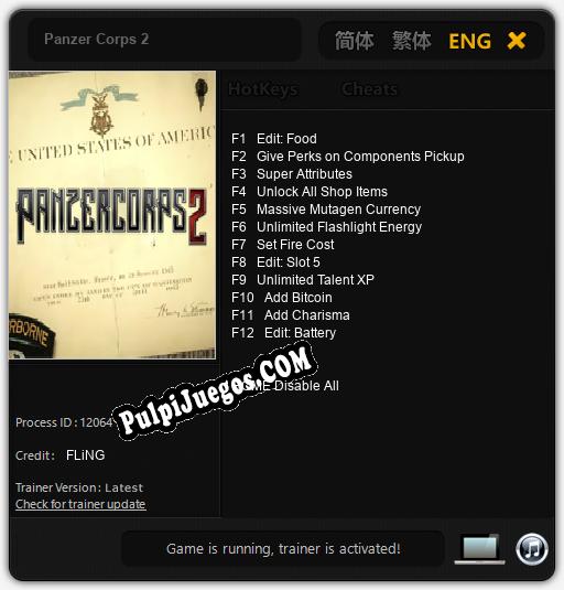 Panzer Corps 2: Trainer +12 [v1.1]