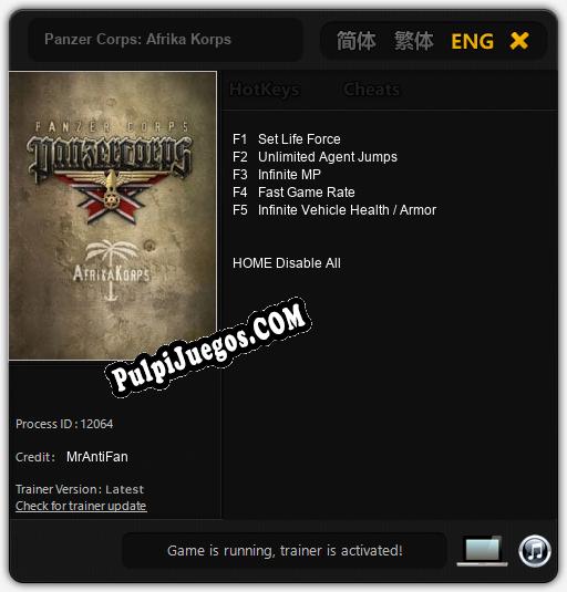 Panzer Corps: Afrika Korps: Trainer +5 [v1.2]