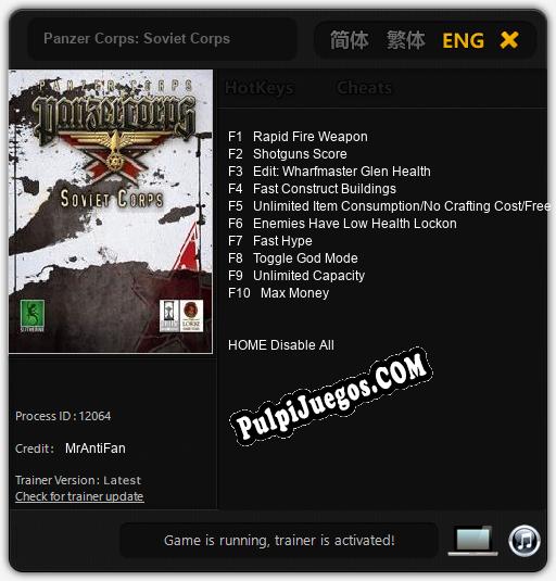 Panzer Corps: Soviet Corps: Trainer +10 [v1.8]