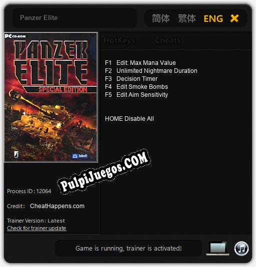 Entrenador liberado a Panzer Elite [v1.0.7]