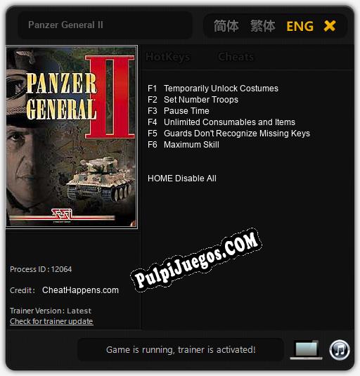 Panzer General II: Treinador (V1.0.60)