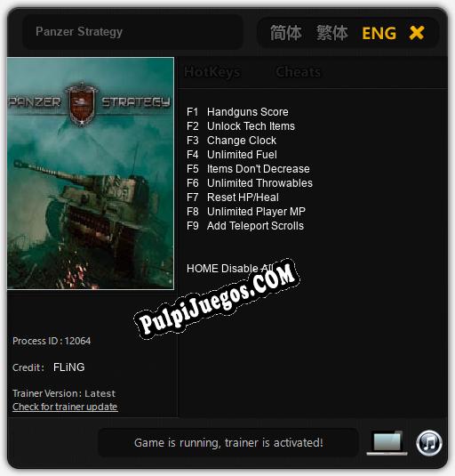 Panzer Strategy: Cheats, Trainer +9 [FLiNG]