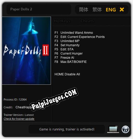 Entrenador liberado a Paper Dolls 2 [v1.0.1]