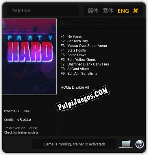 Entrenador liberado a Party Hard [v1.0.8]