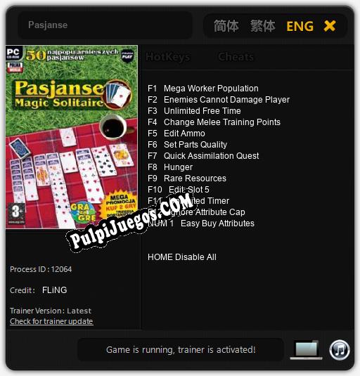 Pasjanse: Trainer +13 [v1.8]