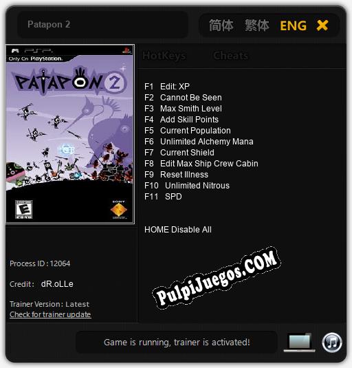 Entrenador liberado a Patapon 2 [v1.0.3]