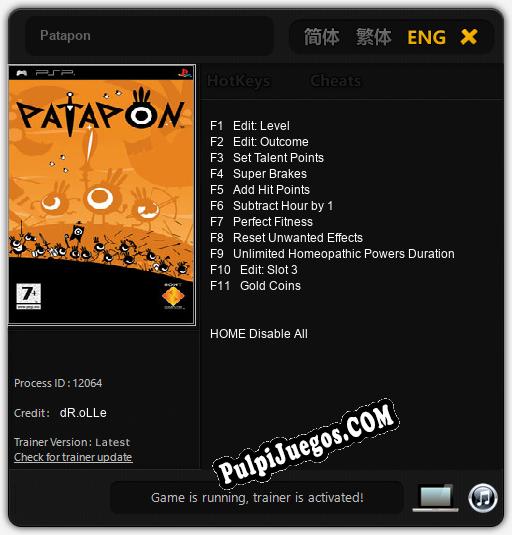 Entrenador liberado a Patapon [v1.0.6]