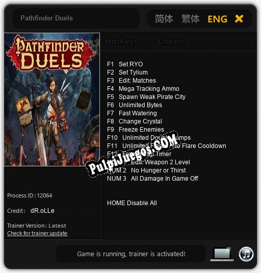 Pathfinder Duels: Cheats, Trainer +15 [dR.oLLe]