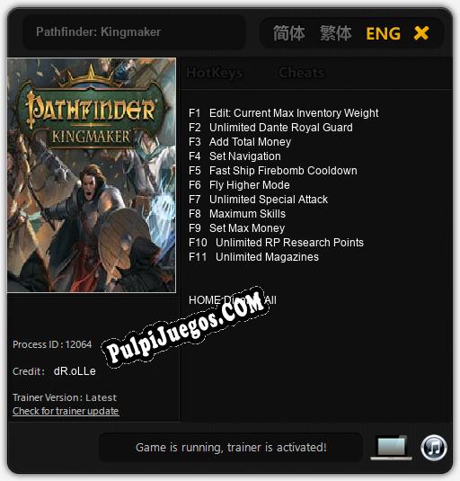 Pathfinder: Kingmaker: Cheats, Trainer +11 [dR.oLLe]