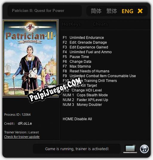 Patrician II: Quest for Power: Cheats, Trainer +15 [dR.oLLe]