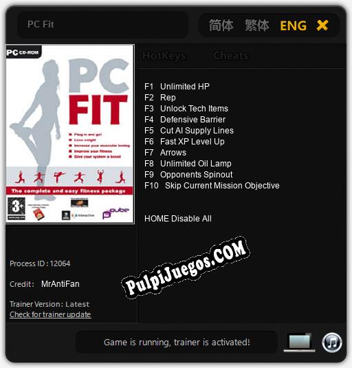 Entrenador liberado a PC Fit [v1.0.9]