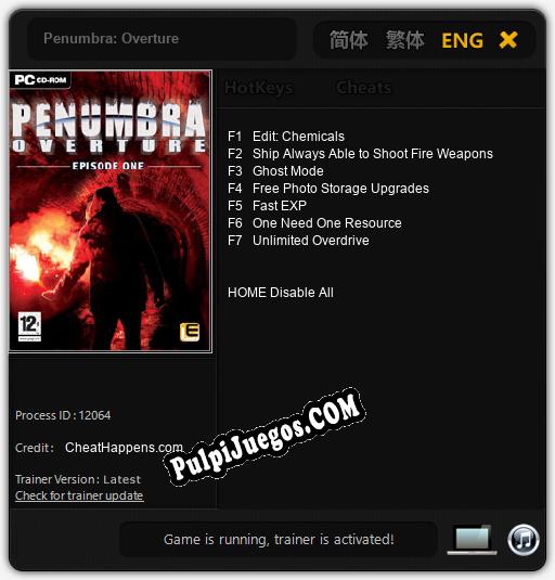 Penumbra: Overture: Trainer +7 [v1.5]