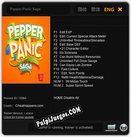 Pepper Panic Saga: Cheats, Trainer +14 [CheatHappens.com]