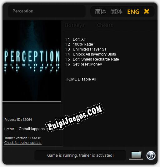 Entrenador liberado a Perception [v1.0.5]