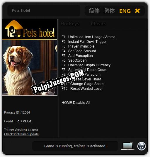 Pets Hotel: Cheats, Trainer +12 [dR.oLLe]