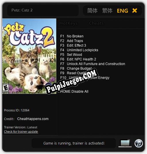 Petz: Catz 2: Trainer +10 [v1.2]