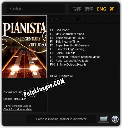 Entrenador liberado a Pianista [v1.0.8]