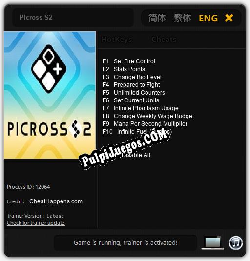 Picross S2: Trainer +10 [v1.7]