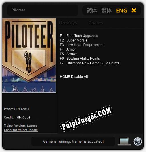 Piloteer: Trainer +7 [v1.1]