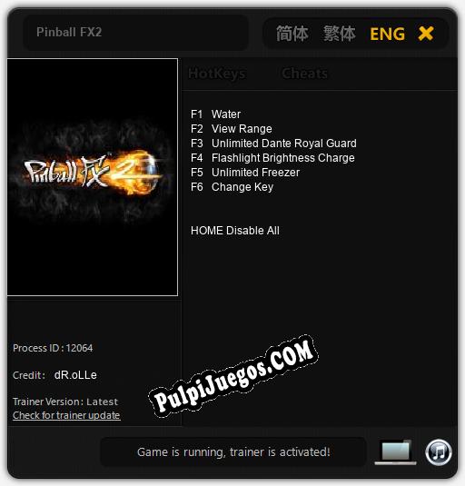 Pinball FX2: Trainer +6 [v1.4]