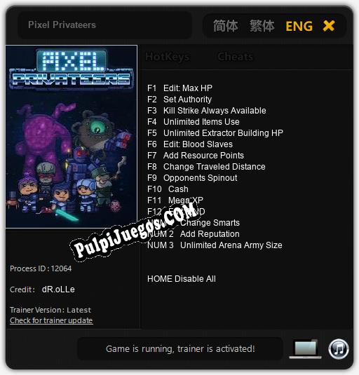 Entrenador liberado a Pixel Privateers [v1.0.5]