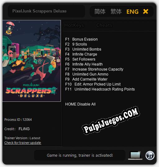 PixelJunk Scrappers Deluxe: Trainer +11 [v1.9]