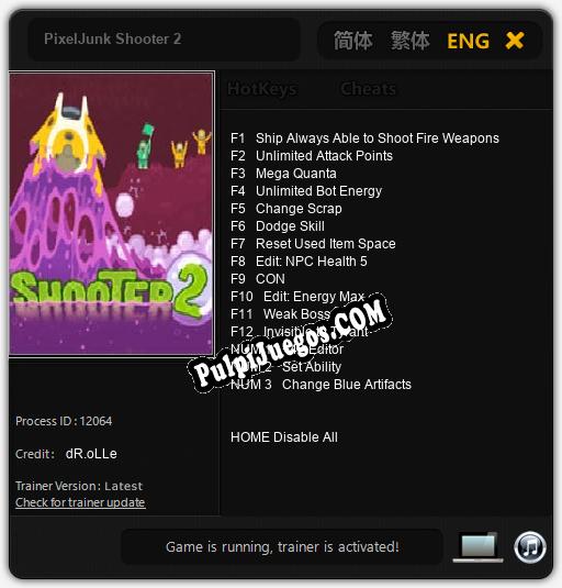 PixelJunk Shooter 2: Trainer +15 [v1.9]