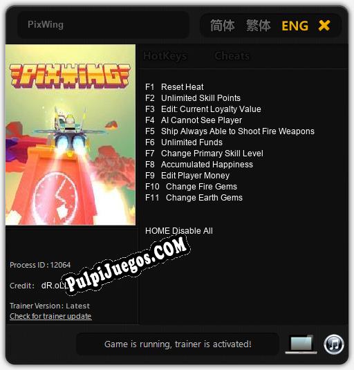 PixWing: Trainer +11 [v1.9]