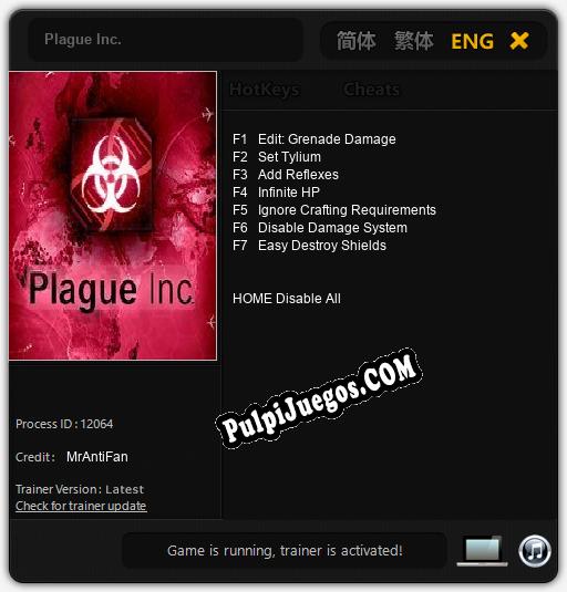 Plague Inc.: Treinador (V1.0.39)