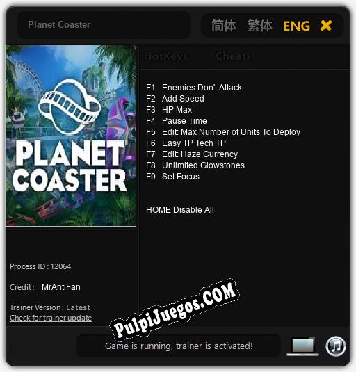 Planet Coaster: Trainer +9 [v1.8]