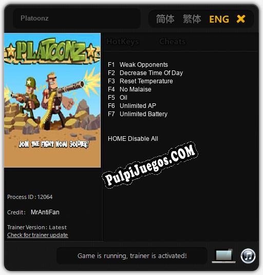 Entrenador liberado a Platoonz [v1.0.7]