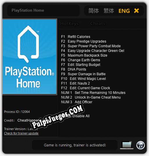 PlayStation Home: Cheats, Trainer +15 [CheatHappens.com]