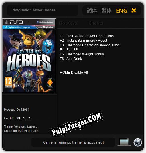 PlayStation Move Heroes: Trainer +6 [v1.3]