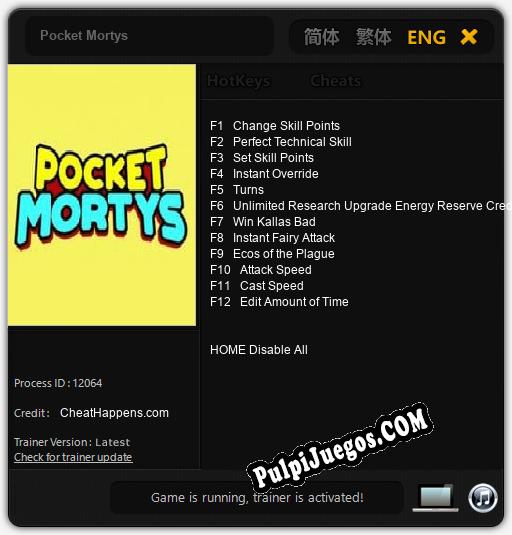 Pocket Mortys: Cheats, Trainer +12 [CheatHappens.com]