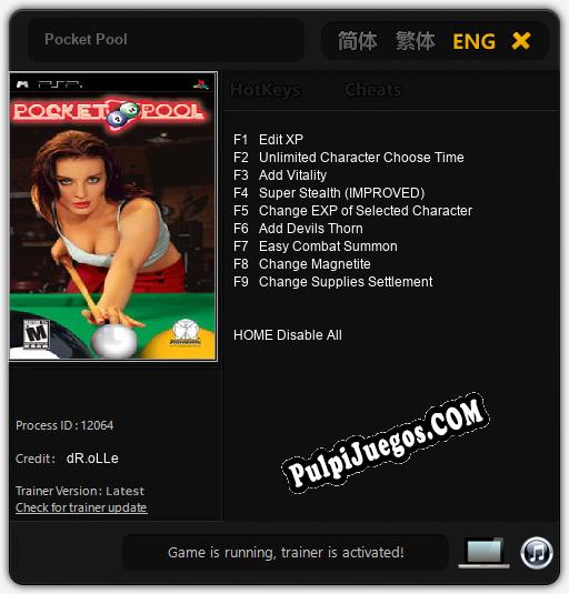 Pocket Pool: Trainer +9 [v1.1]