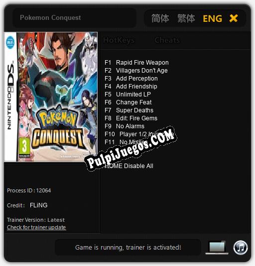 Pokemon Conquest: Trainer +11 [v1.7]