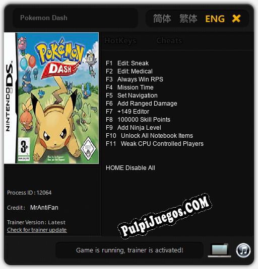 Entrenador liberado a Pokemon Dash [v1.0.5]